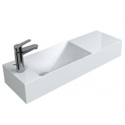 РАКОВИНА ПОДВЕСНАЯ FANCY MARBLE TRILL 800 R/L, БЕЛАЯ, фото 1